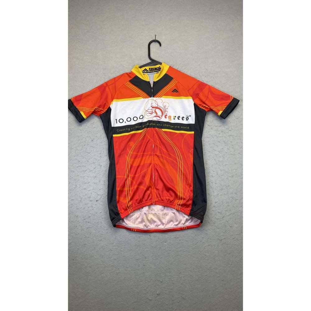 Ascend Sportswear Cycling Jersey XS 10,000 Degrees Full Zip Red Team